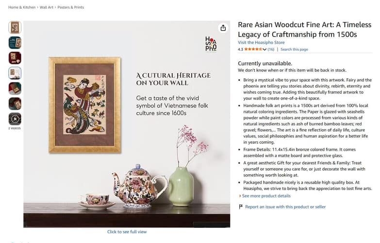 Hoasipho Amazon US listing and brand pages — view 6.