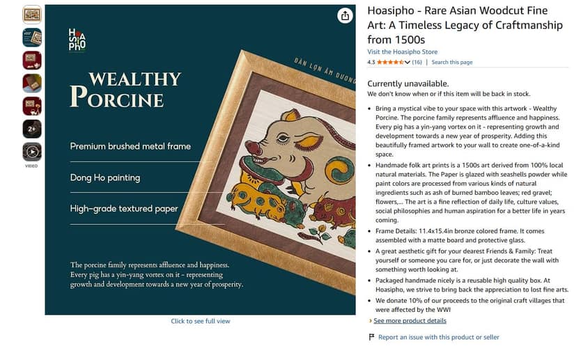 Hoasipho Amazon US listing and brand pages — view 7.