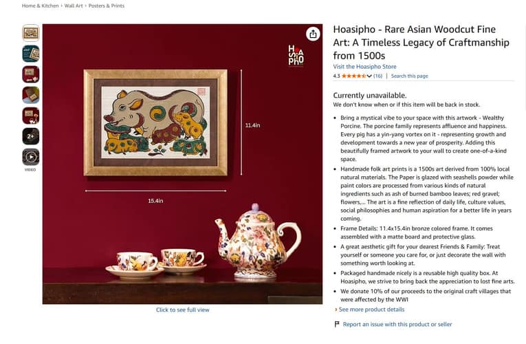 Hoasipho Amazon US listing and brand pages — view 8.
