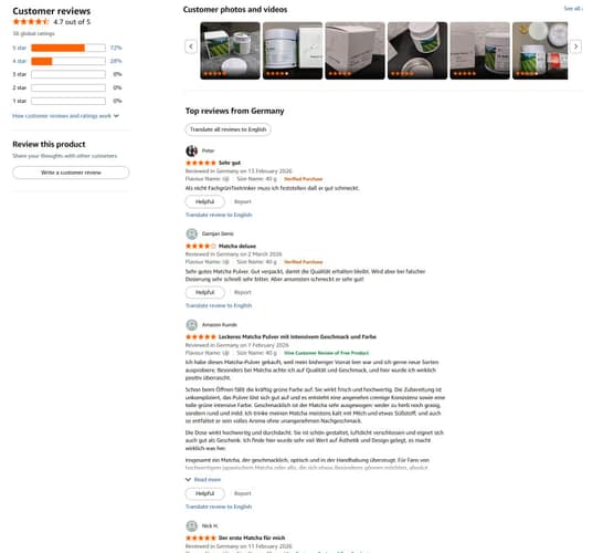 Matelier Amazon Europe listing and brand pages — view 7.