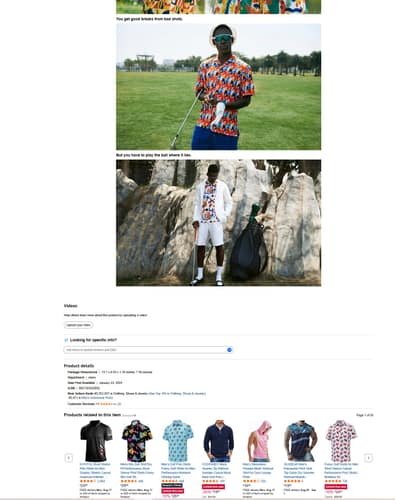 NANANA golf apparel — campaign and Amazon US listing imagery, view 4.