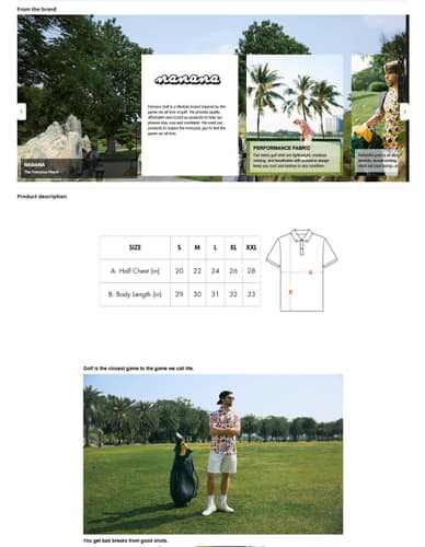 NANANA golf apparel — campaign and Amazon US listing imagery, view 5.