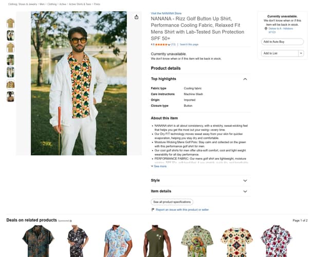 NANANA golf apparel — campaign and Amazon US listing imagery, view 8.