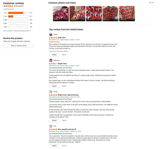 NANANA golf apparel — campaign and Amazon US listing imagery, view 12.